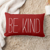 ビ·キンド·オン·クリムゾン·ホワイト·文字 ランバークッション (ブランケット)