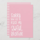 ピおもしろいッストライプクシンプルマザーズデイカード シーズンカード (正面/裏面)