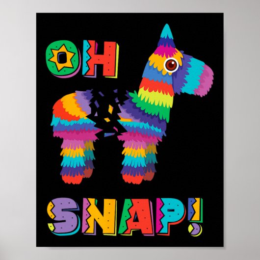 ピおもしろいナタOh Snap Cinco De MayoメキシコパーティーT ポスター (正面)