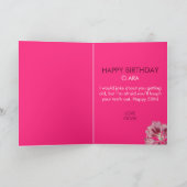 ピおもしろいンクフローラフォトシスター50th誕生日 カード (内部)