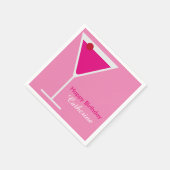 ピお洒落ッモダンクマルティニカスタム誕生日 スタンダードカクテルナプキン (角)