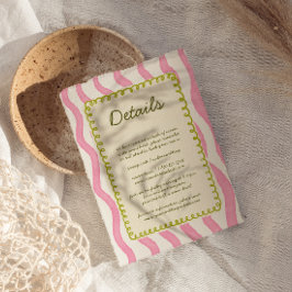 ピお洒落ッモダンク&グリーン結婚の詳細カード エンクロージャーカード