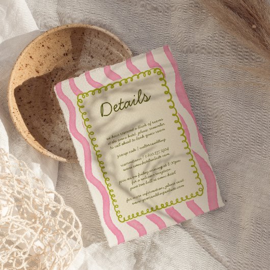 ピお洒落ッモダンク&グリーン結婚の詳細カード エンクロージャーカード