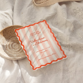 ピお洒落ッモダンク&レッドウェディング日付を保存 招待状