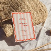 ピお洒落ッモダンク&レッドウェディング日付を保存 招待状