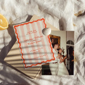 ピお洒落ッモダンク&レッドウェディング日付を保存 招待状