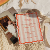 ピお洒落ッモダンク&レッドウェディング日付を保存 招待状