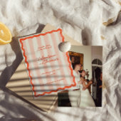 ピお洒落ッモダンク&レッドウェディング日付を保存 招待状