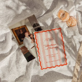 ピお洒落ッモダンク&レッドウェディング日付を保存 招待状