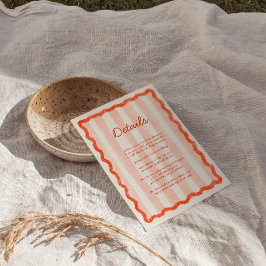 ピお洒落ッモダンク&レッド結婚の詳細カード エンクロージャーカード