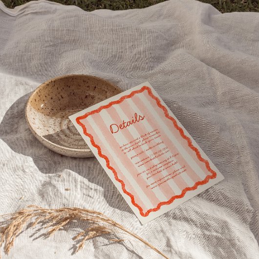 ピお洒落ッモダンク&レッド結婚の詳細カード エンクロージャーカード