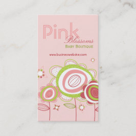 ピお洒落ンク花の花形カード 名刺