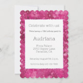 ピかわいらしッガーリーク抽象芸術16誕生日 招待状 (正面)