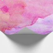 ピかわいらしックフェイクスパークリー水色絵を描 ラッピングペーパー (角)