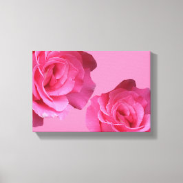 ピかわいらしックフランスのバラフローラブラック素晴らしアート キャンバスプリント