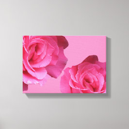 ピかわいらしックフランスのバラフローラブラック素晴らしアート キャンバスプリント