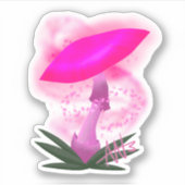 ピかわいらしック白熱［赤熱］光を放つのカスタムキノコ切り シール (正面)