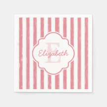 ピかわいらしック絵を描ストライプのモノグラムと名前