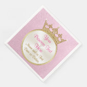 ピかわいらしッパーソナライズされたクと金ゴールドプリンセスナプキンス (コーナー)