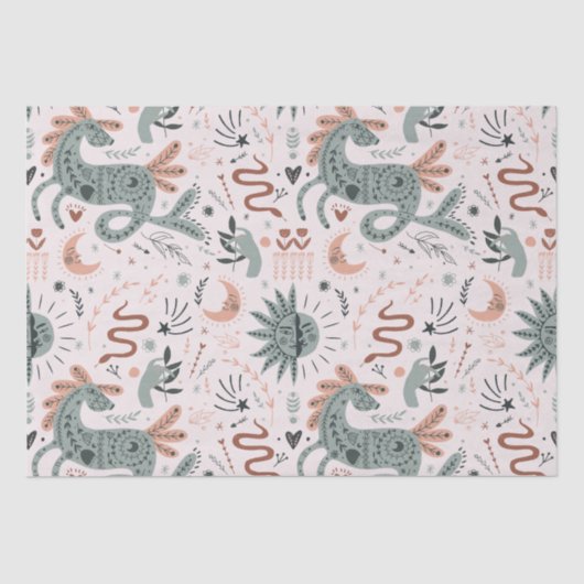 ピかわいらしッ子供へクの水モダン色 薄葉紙 (正面)