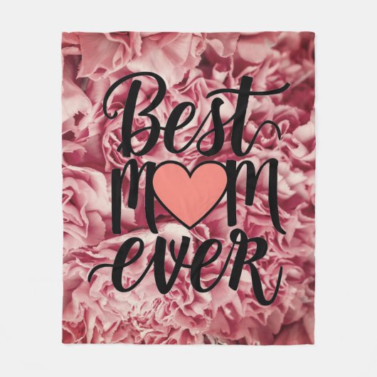 ピかわいらしッ最高のクエレガント・マム・エバー・フローラ フリースブランケット (正面)
