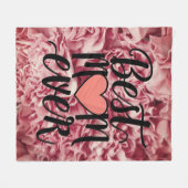 ピかわいらしッ最高のクエレガント・マム・エバー・フローラ フリースブランケット (正面(横))