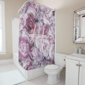 ピかわいらしニーバラフローラピンクモノグラム シャワーカーテン (インサイチュ)