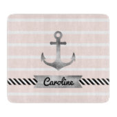 ピかわいらしンクストライプいかりカスタム カッティングボード (正面)