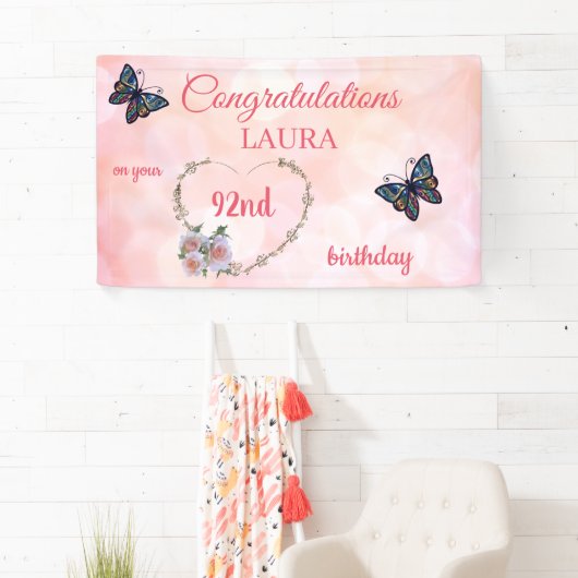 ピかわいらしンクハッピー92nd誕生日 横断幕 (インサイチュ)