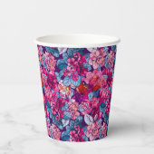 ピかわいらしンクフラワーズアニーエイジフカスタムォト誕生日 紙コップ (裏面)