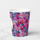 ピかわいらしンクフラワーズアニーエイジフカスタムォト誕生日 紙コップ (左)