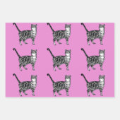 ピかわいらしンクリリーフラワーフローラリリー水彩 ラッピングペーパーシート (正面2)