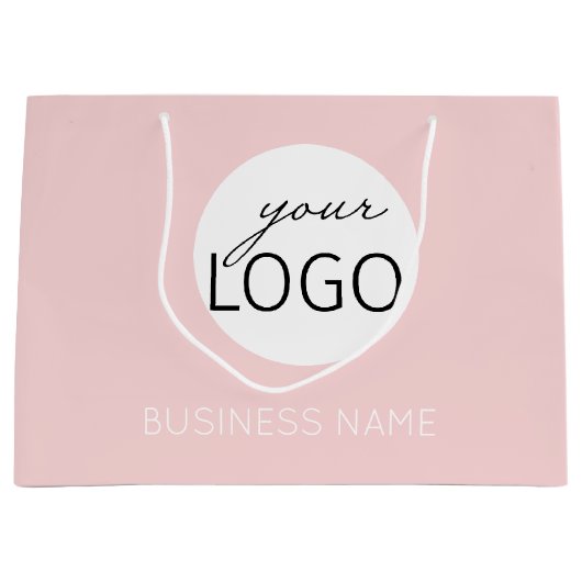 ピかわいらしンク小売名/ロゴ ラージペーパーバッグ (正面)