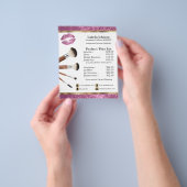 ピかわいらしンク・リップ・グリッター製品/価格表 チラシ (手)