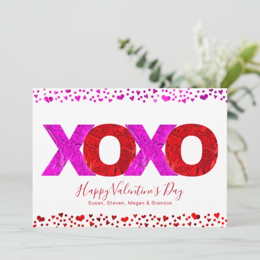 ピはっきりしたッモダンク赤XOXOバレンタインデーのスクリプト シーズンカード (スタンド正面)