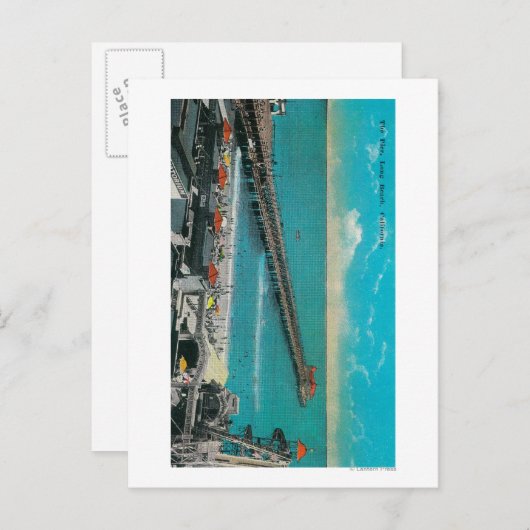 ピアとビーチとロングビーチ ポストカード (正面/裏面)