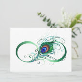 ピアコックフェザー付き無限大シンボル アドバイスカード (スタンド正面)