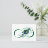 ピアコックフェザー付き無限大シンボル アドバイスカード (スタンド正面)