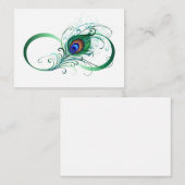 ピアコックフェザー付き無限大シンボル アドバイスカード (正面/裏面)