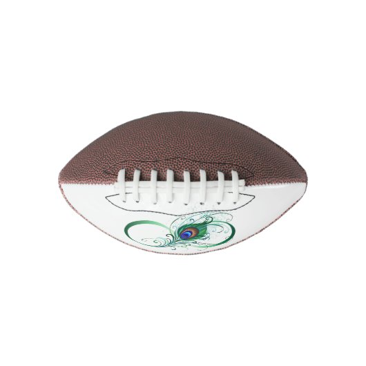ピアコックフェザー付き無限大シンボル アメリカンフットボール (正面)