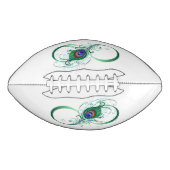 ピアコックフェザー付き無限大シンボル アメリカンフットボール (正面)