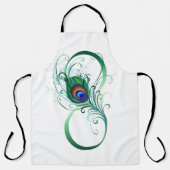 ピアコックフェザー付き無限大シンボル エプロン (正面)
