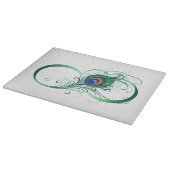 ピアコックフェザー付き無限大シンボル カッティングボード (角)