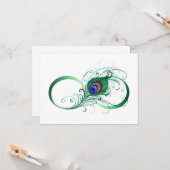 ピアコックフェザー付き無限大シンボル カード (正面/裏面インサイチュ)