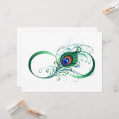 ピアコックフェザー付き無限大シンボル カード (正面/裏面インサイチュ)