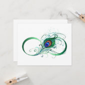 ピアコックフェザー付き無限大シンボル カード (正面/裏面インサイチュ)