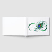 ピアコックフェザー付き無限大シンボル ゲストブック (全面)