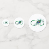 ピアコックフェザー付き無限大シンボル コンフェッティ (裏面)