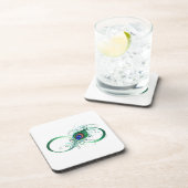 ピアコックフェザー付き無限大シンボル コースター (右側)