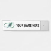 ピアコックフェザー付き無限大シンボル サインプレート (正面)